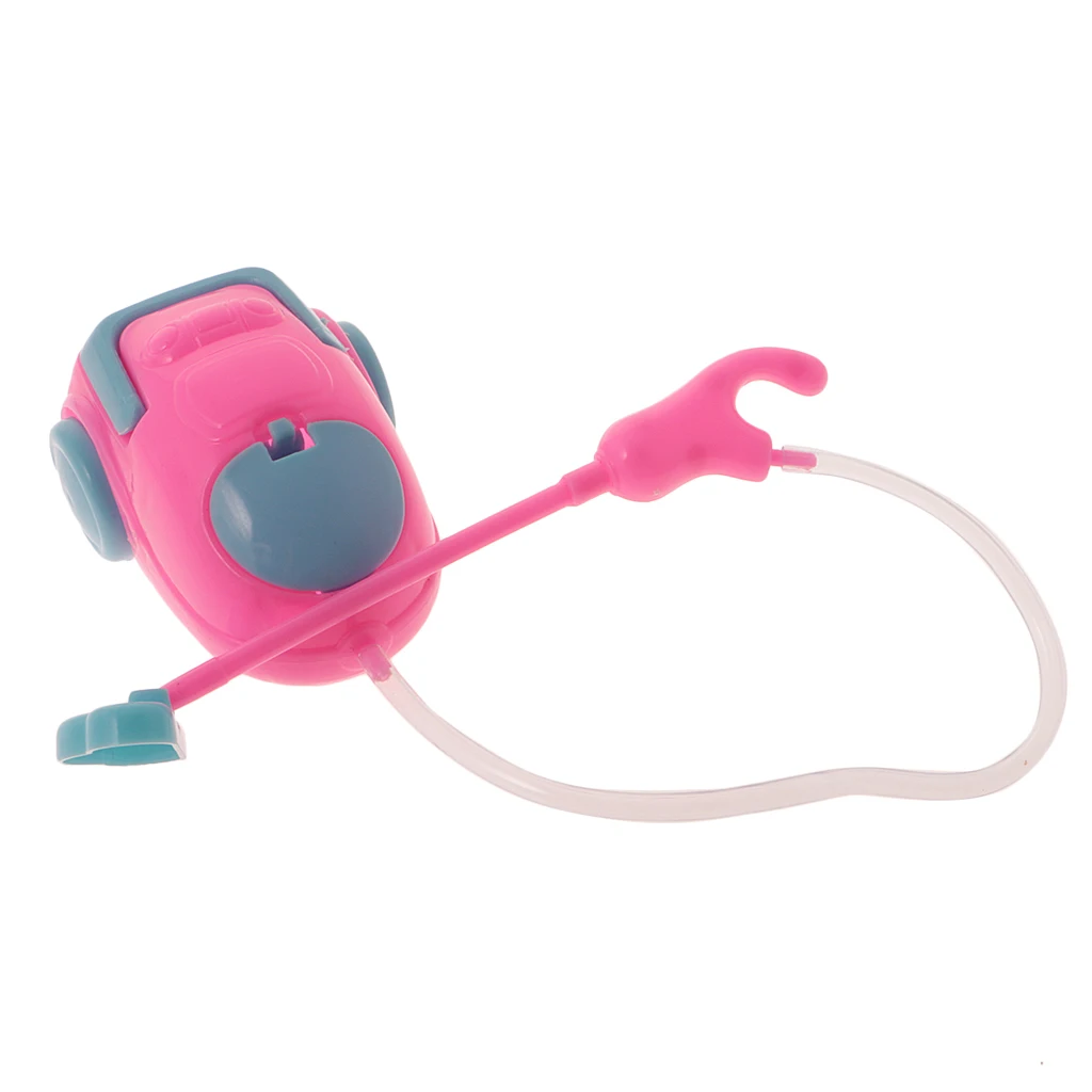 12inch Fashion Dolls House Miniature Furniture Toys Plastic Vacuum Cleaner Cleaning Tools Playset Kids Pretend Play Toy 2 Pieces