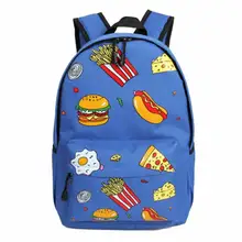 Рюкзак женский ретро Harajuku женские рюкзаки Burger Школьные Сумки Подростков Girls Mochilas feminina дорожная сумка рюкзак 2017