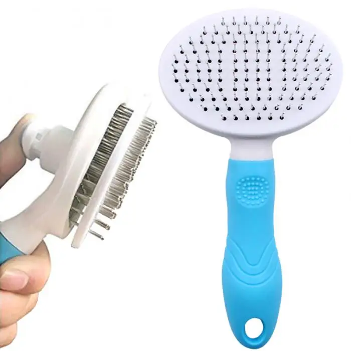 Самоочищающиеся Груминг щетки и гребни для волос удобный Deshedding инструмент для домашних животных Собаки Кошки-падение