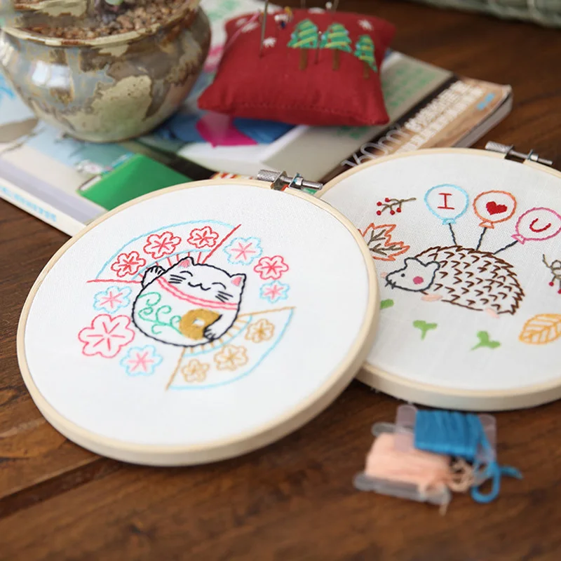1 шт. мультфильм DIY ленты вышивка для начинающих рукоделие Наборы крест стежка