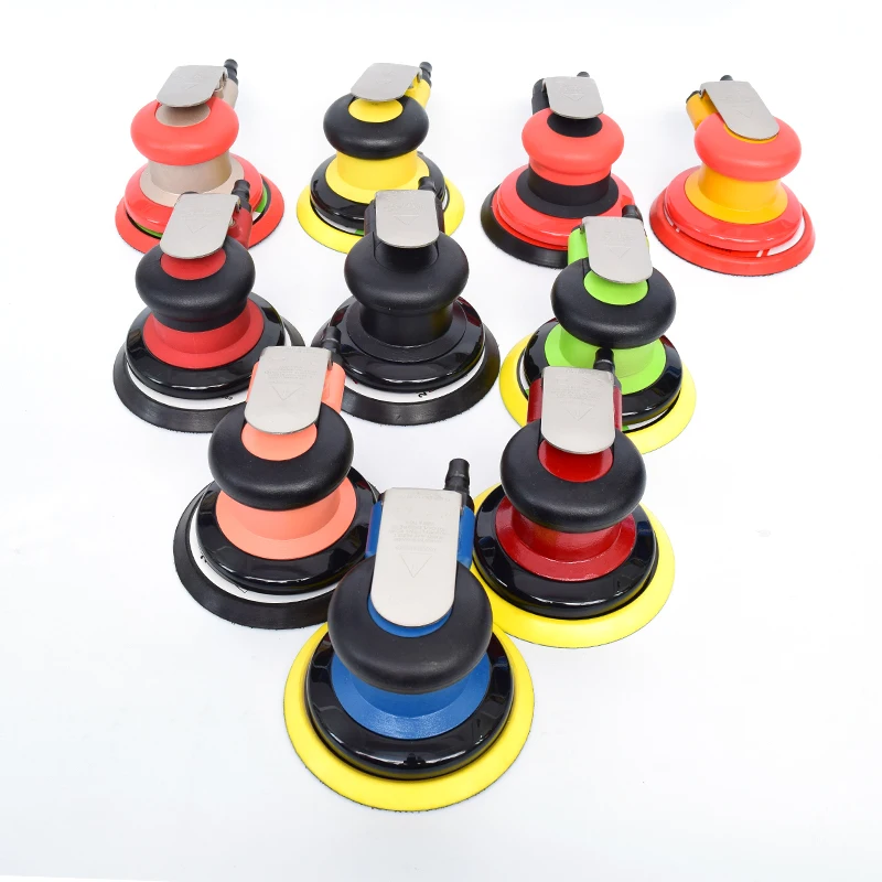 

OEM Jitterbug Pneumatic Sanders Air Tools Palm Orbital Sander Polisher 5 Inch 75mm Circle Round Pad OSN-50HE VE New colour