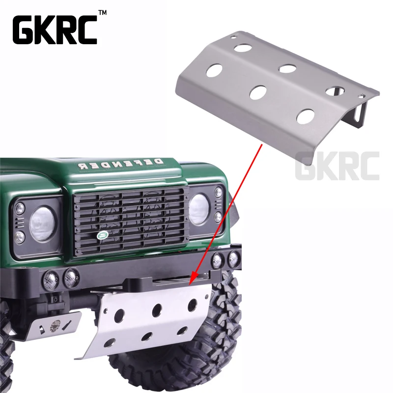

1pcs Front Bottom Guard Metal Armor for 1/10 Defender Rc Crawler Car Traxxas Trx4 Ford Lower Shield Front Baffle