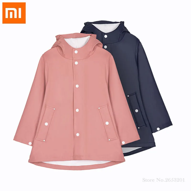 

Xiaomi Mijia Qihao kids Urban Raincoat Jacket Boy Girl Raincoat Green PU Waterproof Windbreaker Models Children raincoat jacket