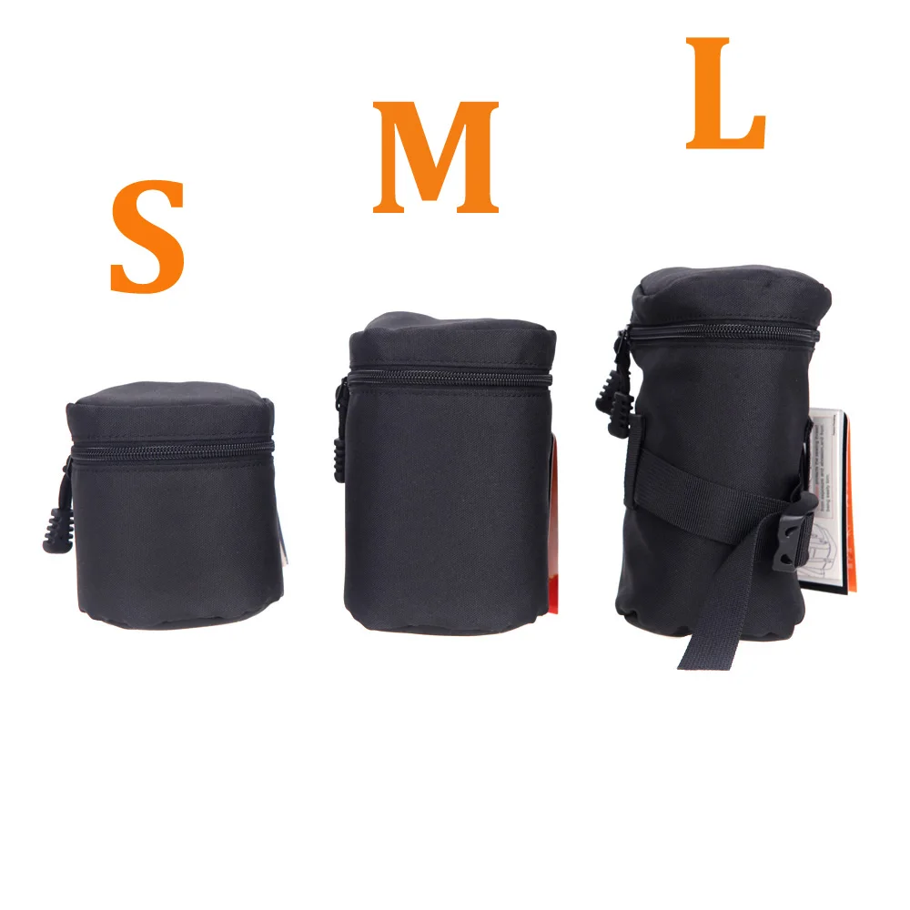 

Andoer Waterproof Padded Protector Camera Lens Bag Case Pouch for DSLR Nikon Canon Sony Lenses Bag Black Size S M L