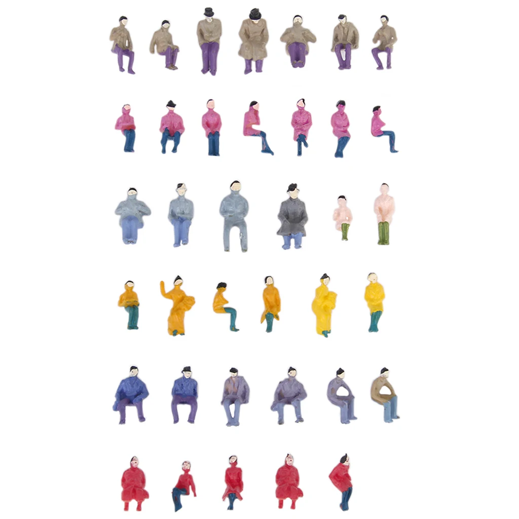 Échelle 1:150 Modèle d/'architecture Peinte Figurines personnes N GAUGE-Painted Pack 20