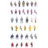 50pcs Painted Model Train Seated People Passengers Figures 1:87 HO Scale Model Building Kit Perfect for Layout Diorama Accessory 1
