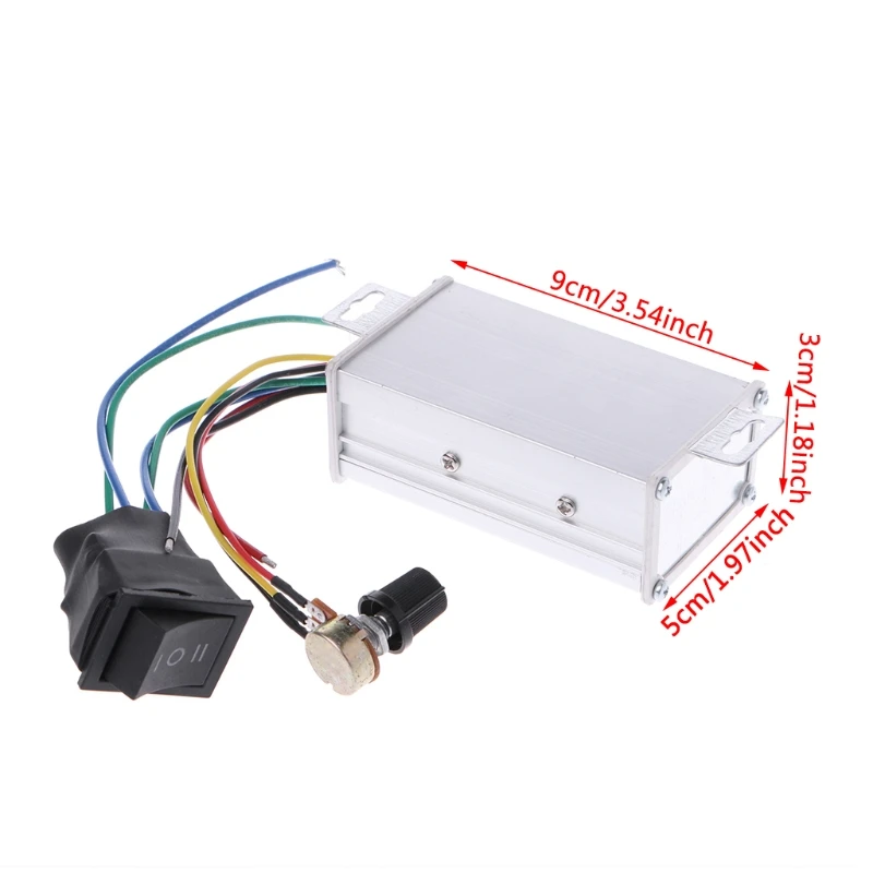 

DC 12V 24V 36V 48V SoftStart Reversible Motor Speed Control PWM Controller PWM