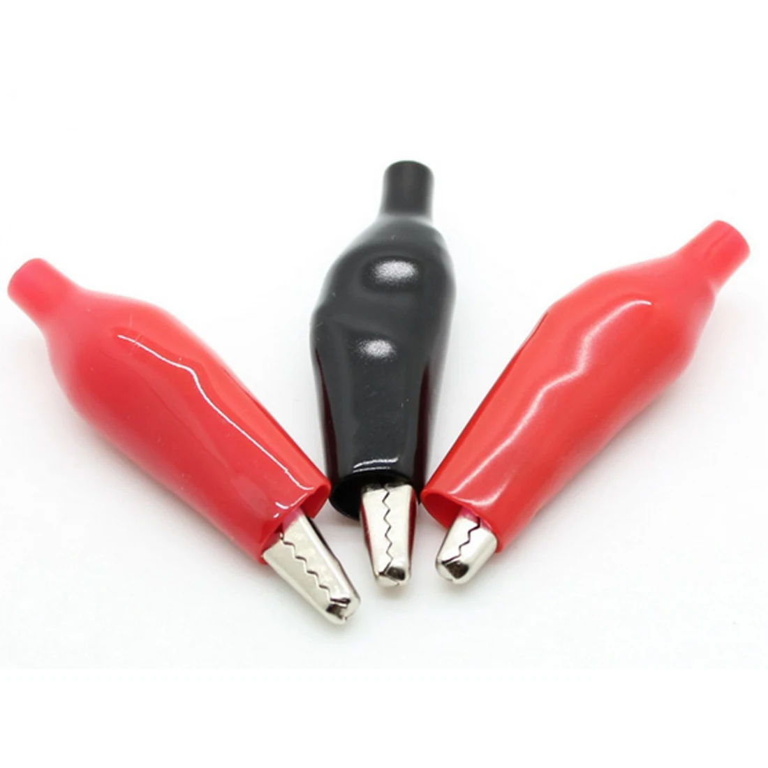 

Crocodile Electrical Clamp 20pcs 35MM Metal Alligator Clip G99 Testing Probe Meter Black And Red Plastic Boot Sell At A Loss