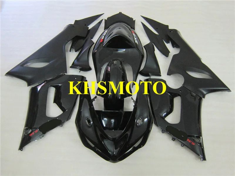 Литья под давлением обтекателя комплект для KAWASAKI Ninja ZX6R 636 05 06 ZX 6R 2005 2006 zx6r ABS Matte& gloss black обтекатели комплект+ подарки KU48