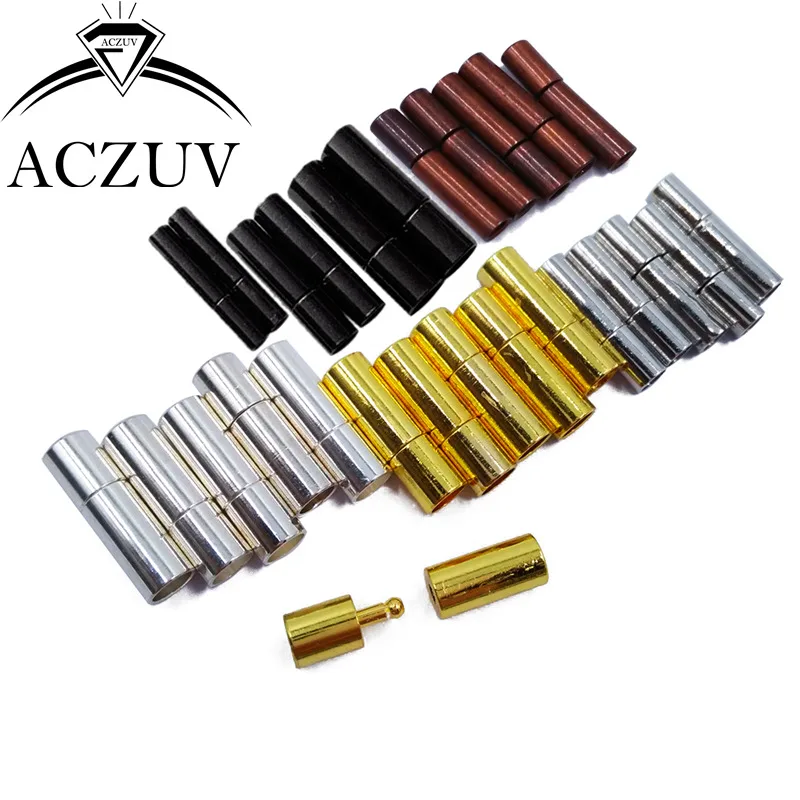 

500piece Hole Inner Size 2mm 3mm 4mm 5mm 6mm 7mm 8mm Jewelry Cord Bayonet Clasps Tube End Caps for Leather Cord Buckle