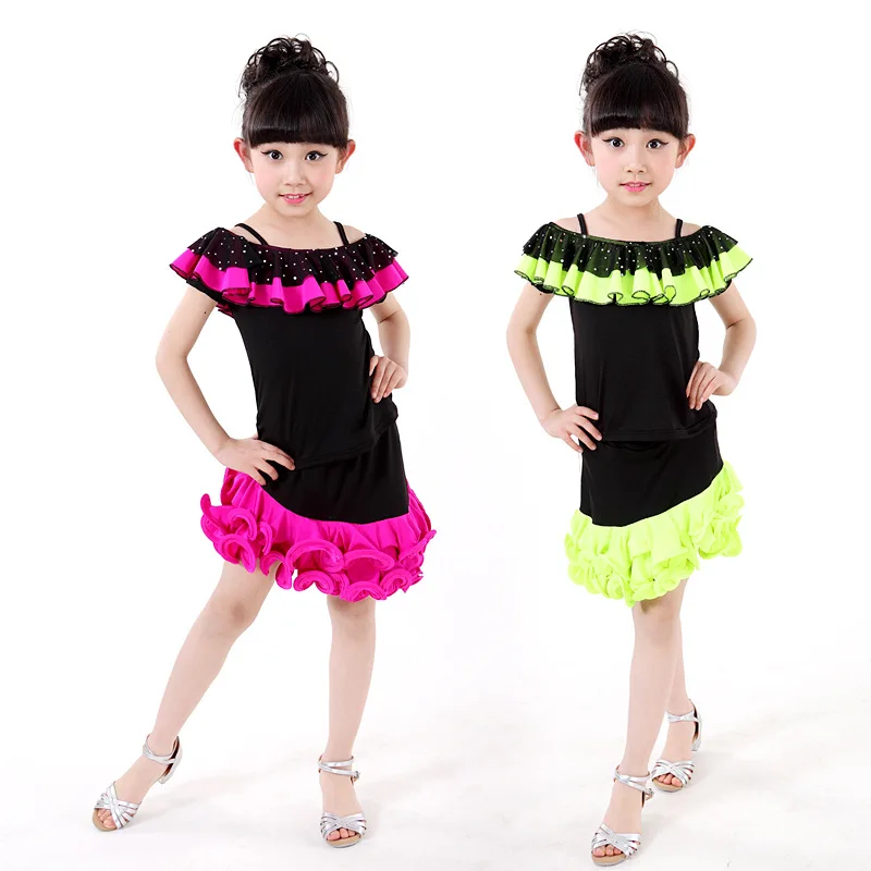 Новый Дизайн Костюмы для латиноамериканских танцев платье для танцев для Обувь для девочек Костюмы для бальных танцев Танцы платье для