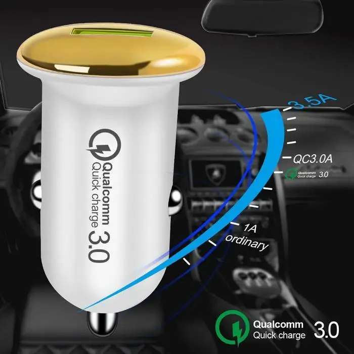 WOOKRAYS Quick Charge 3.0 Usb Car Charger Fast Charging Adapter Mini Usb Car Charger For iPhone Samsung Tablet Car-Charger WOOKRAYS Quick Charge 3.0 Usb Car Charger Fast Charging Adapter Mini Usb Car Charger For iPhone Samsung Tablet Car-Charger