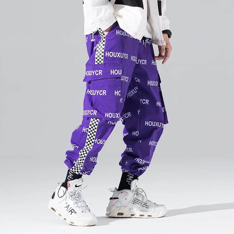 Black Men Jogger Pants Streetwear 