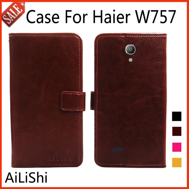 Special Price AiLiShi Flip Leather Case For Haier W757 Case Book Style Protective Cover Phone Bag Wallet 4 Colors With Card Slot !