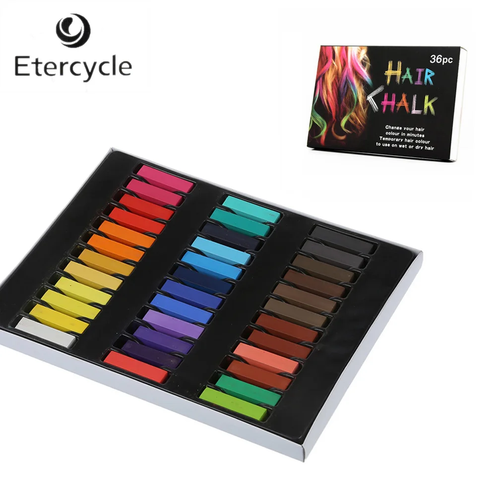 12/24/ 36 Hair Color Chalk Dye Soft Pastels Stick Crayons for Hair