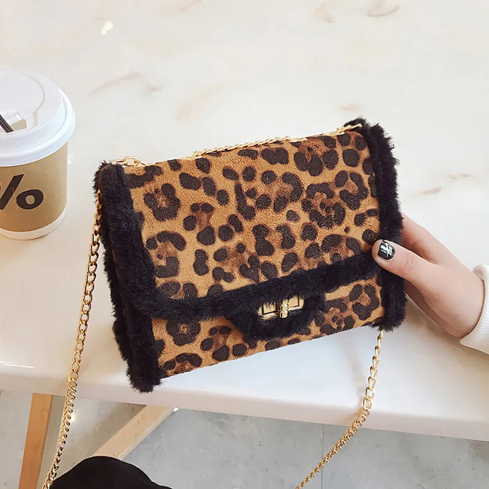 

OCARDIAN Handbag New Fashion 2019 Women Leopard Cover Shoulder Bag Small Flap Bag Wild Velour Bag Messenger Bag Dropship May7