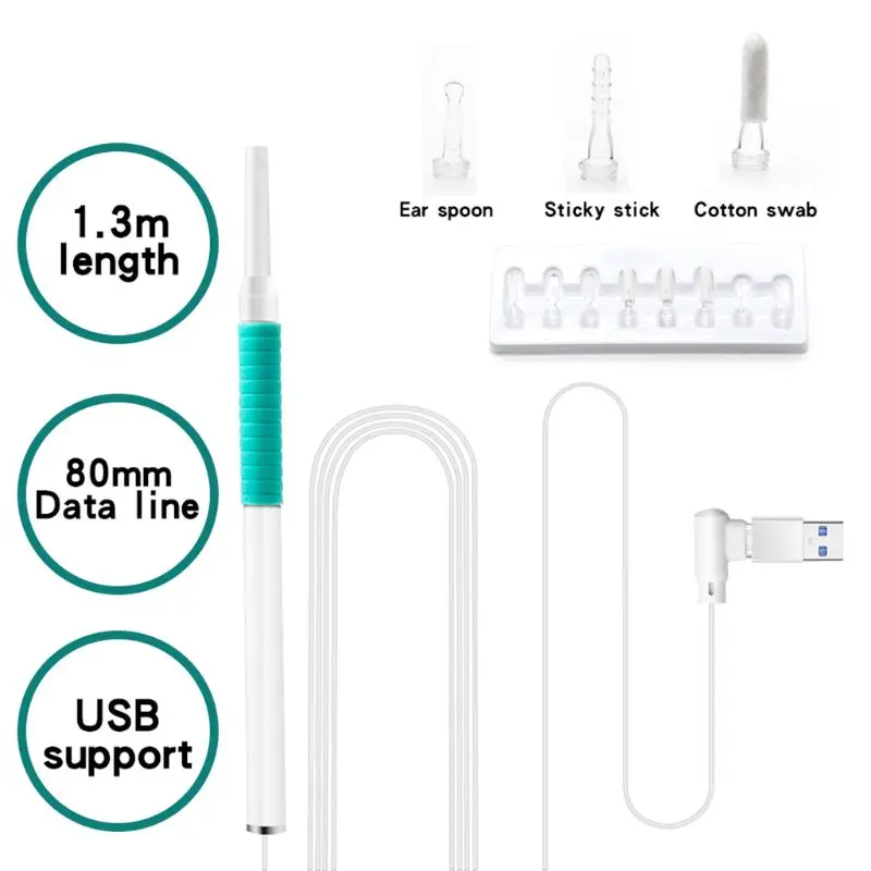 

1080P Visualizer Video Otoscope 5.5mm Visual Ear Cleaning Spoon Endoscope with 4.3 inch LCD Display USB Camera