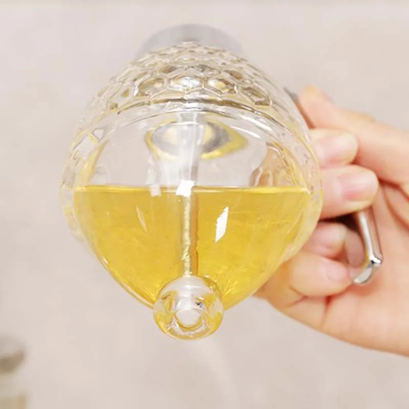 YOMDID Honey Squeeze Bottle Juice Syrup Cup Drip Dispenser Practical Honey Jar Container Juice Bee Drip Dispenser Storage Kettle