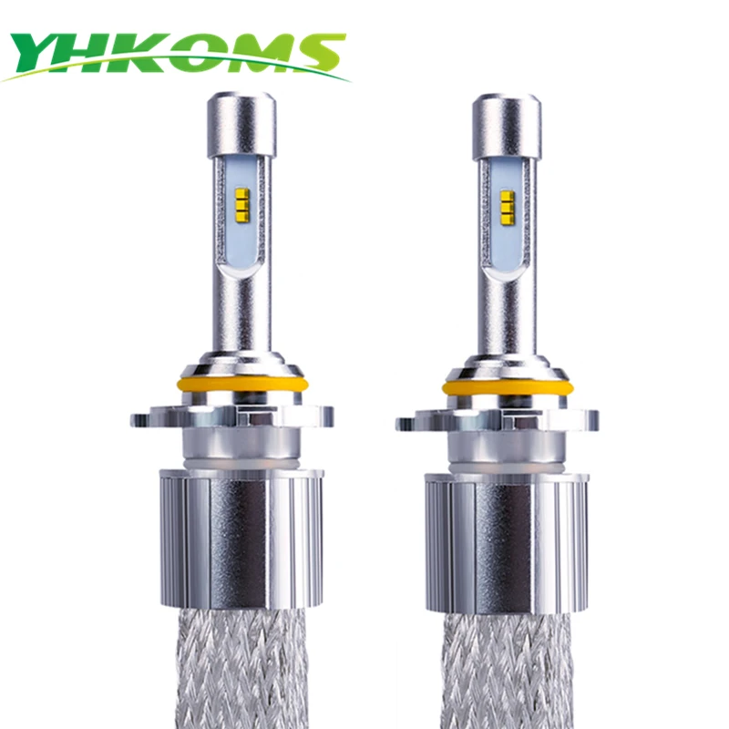 YHKOMS 9005 HB3 9006 HB4 светодиодный H4 H7 Автомобильный светодиодный головной светильник H1 H3 H8 H9 H11 светодиодный лампы 80 Вт 9600LM автомобильный светильник лампочка 6000K 12В противотуманный светильник