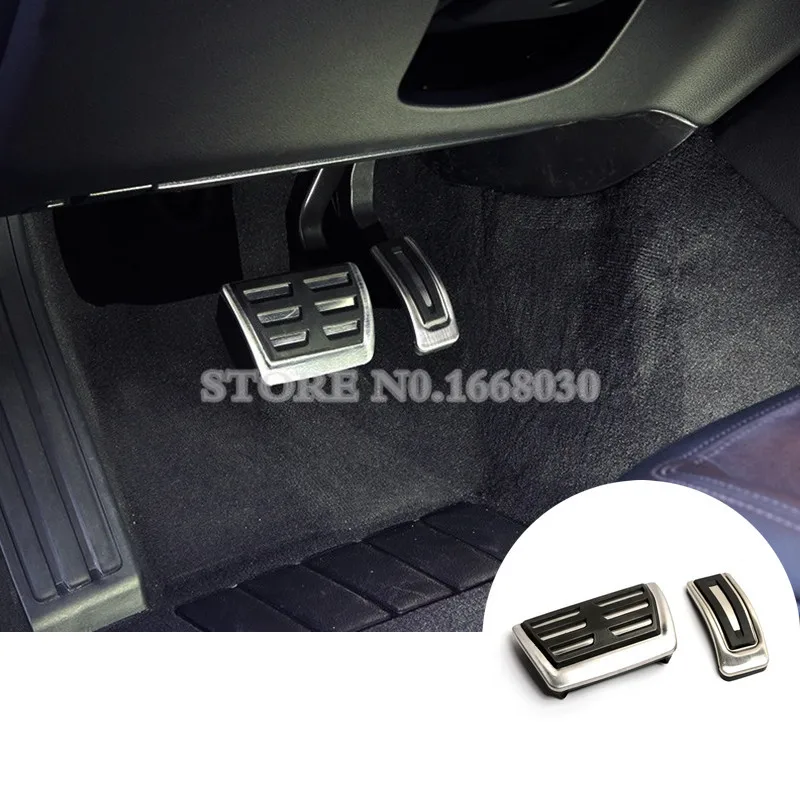 

AT Foot Pedal Gas Fuel Brake Pedal Cover Trim 2pcs For Porsche Macan 2014-2017