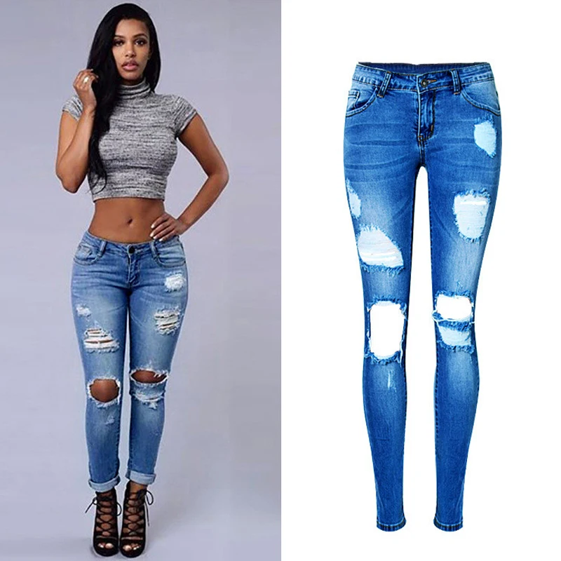 Women Boyfriend Jeans Low Waist Slim Fit Jeans For Women Free Shipping Women Brand Designer Jeans