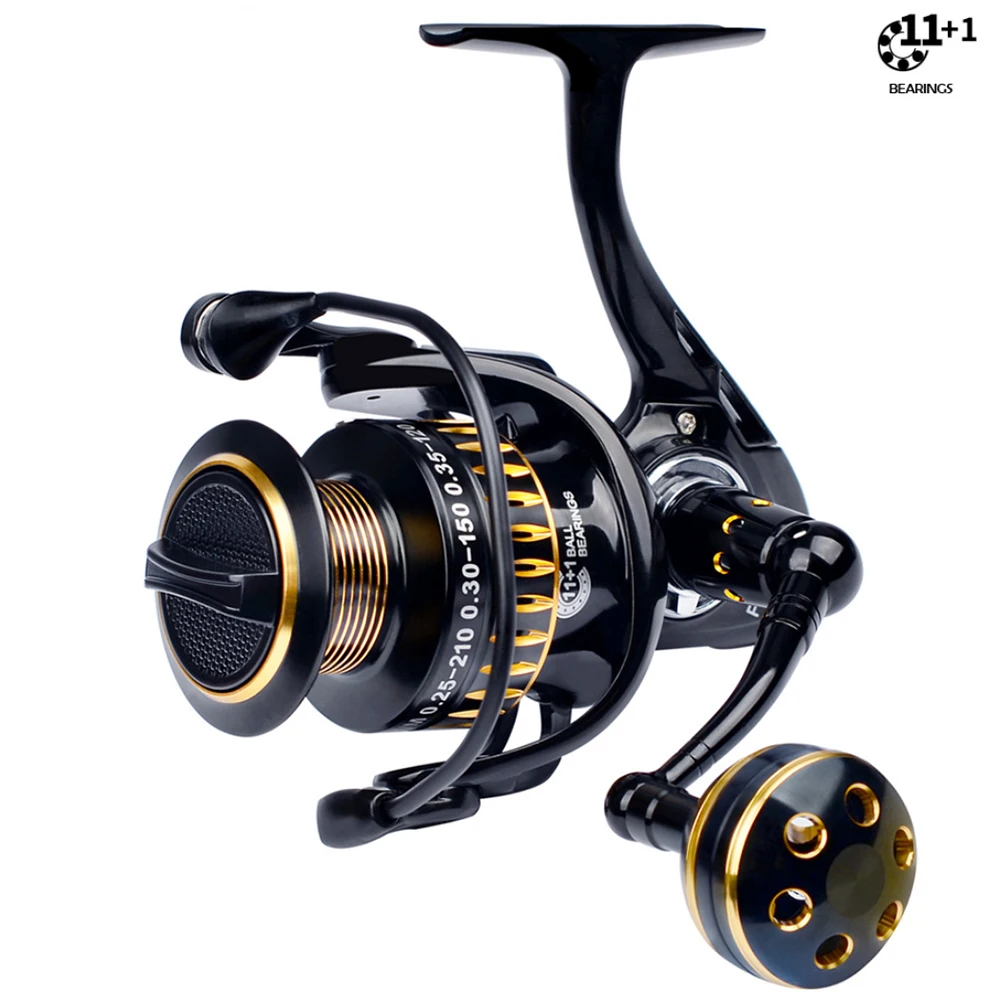 

Gear Ratio 5.0:1 Spinning Fishing Reel with Exchangeable Handle Automatic Folding for Casting Durable Left/right hand swap