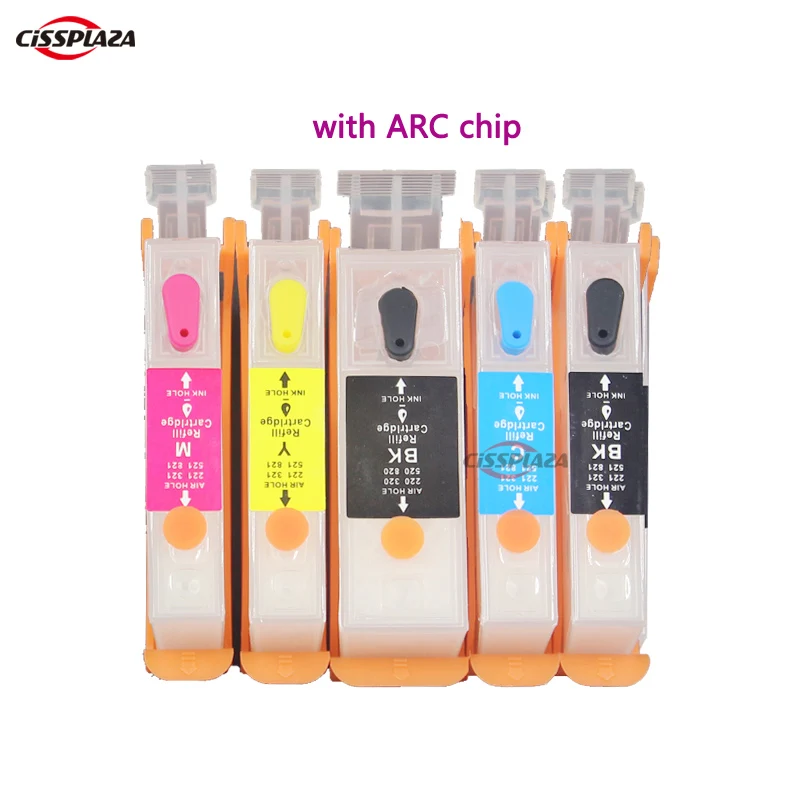 CISSPLAZA 10set PGI220 221 Refill ink Cartridge for canon MP620 MP630 MP860 MP1900 IP3600 IP4600