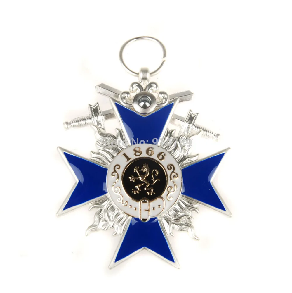 WWI немецкий bavaran MILITARY cartit CROSS 1866 MERENTI SWORDS MEAL BADGE с лентой 33878|badge flag|badge iphonebadge magnet |