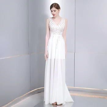 

Floor-Length Full manual Sexy Star full prom Chiffon dress Evening dress Cocktail dress Night entertainment venue dress