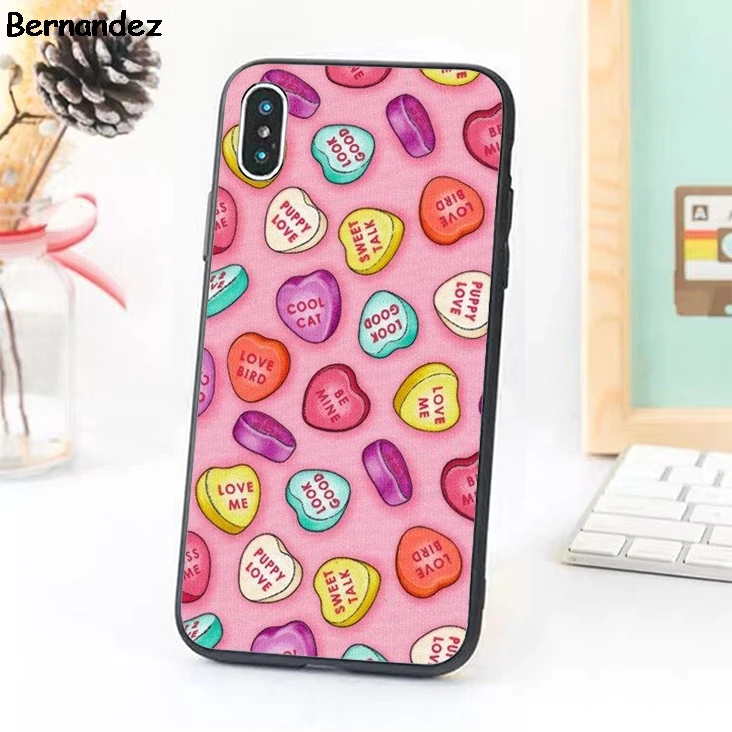 Силиконовый чехол Bernandez S3 S4 S5 для Samsung Galaxy S6 S7 S8 S9 edge plus Note 3 4 5 8 9 Love Hearts Candy |