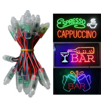 

DC5V WS2811 led pixel 12mm(dia) 50node/string full color Digital Diffused RGB addressable punctiform waterproof advertise module