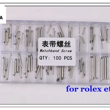 100 шт нержавеющая сталь Ремешок Винт Смешанные размеры для ремонта часов