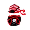 Crâne conception Pirate nouveau-né bébé Crochet tricot Costume infantile à la main chapeau couche couverture enfants anniversaire Photo Shoot vêtements tenues ► Photo 3/6