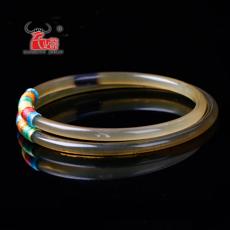 

The inner diameter is about 55mm.The natural yak Angle bracelet is hand-woven to ward off the colorful hand chain jewelry.