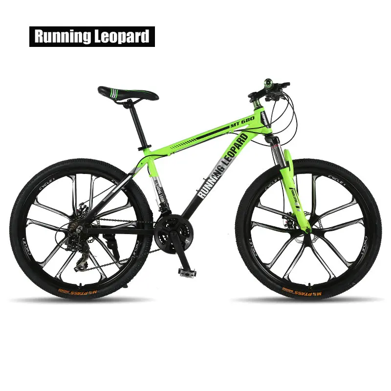 Running Leopard mountain bike 26 inch 21/24 speed bikes aluminum alloy frame mountain bike Mechanical double disc brake bicycle
