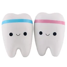 11cm Novelty font b Toy b font Squishy Tooth Slow Rising Kawaii Soft Squeeze Cute Cell