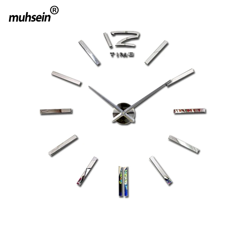 

muhsein Factory Home decoration big mirror wall clock modern design 3D DIY large decorative wall clocks watch wall unique gift