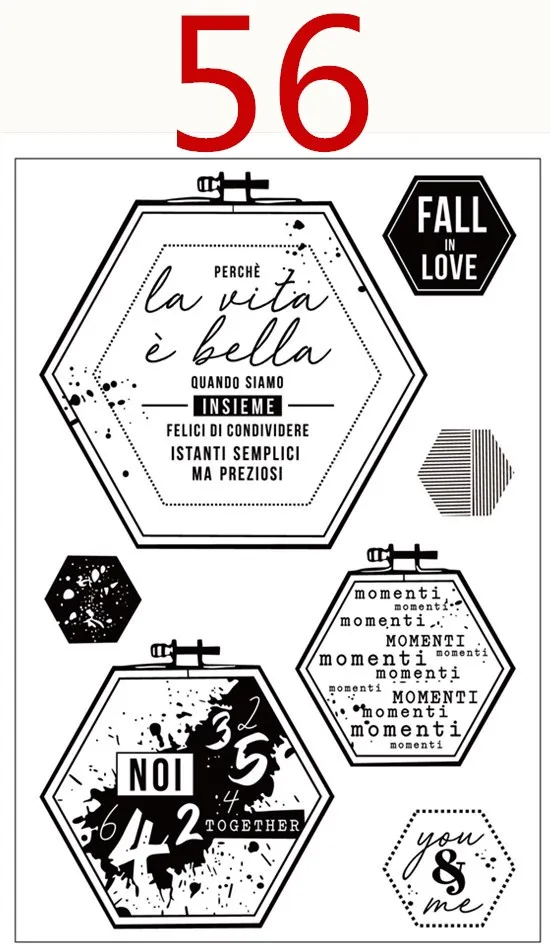 

Italian Word clear stamps