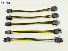 5 PCS 20 CM 6Pin para 6 Pin PCI Express PCIe Gráficos 6Pin Conector Macho para Fêmea Cabo De Extensão de Energia cartão de Cabo De Extensão de Energia