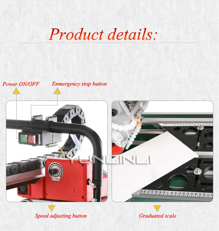 Плиткорезец автоматический многофункциональный Электрический плиткорезец 45 градусов Инфракрасная плитка с фаской края шлифовки 9011