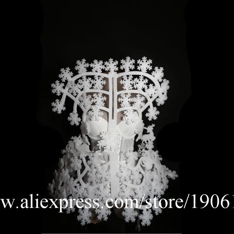 Mysterious snowflake theme ds singer show gogo hundred dj bar nightclub costumes06