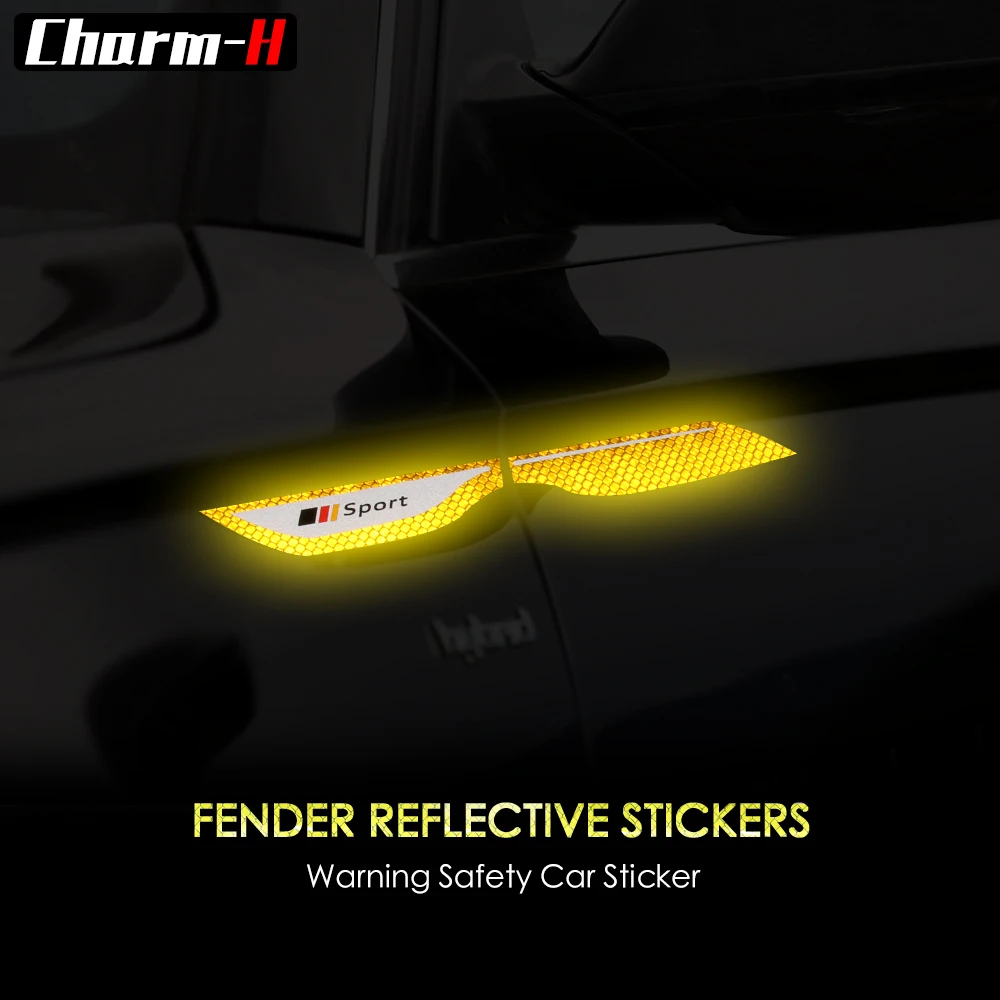 

Reflective Strip Tape Marking AMG Sport Fender Side Emblem Badge Stickers for Mercedes Benz W211 W203 W204 W205 cla glc gla c e