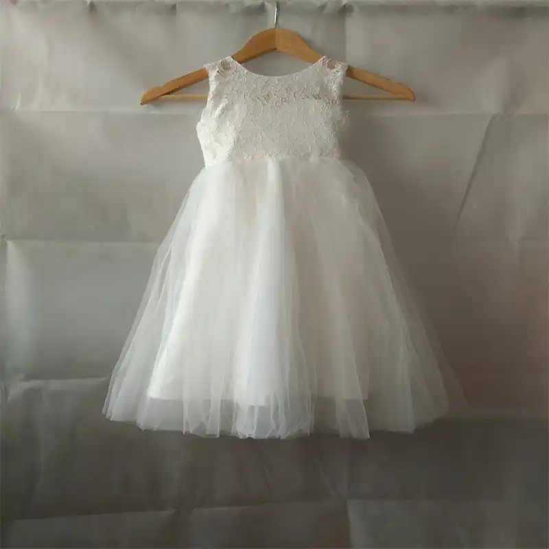 crepe flower girl dress