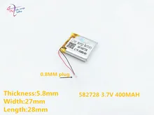 2pcs 582728 3.7v 400mah Rechargeable Li-polymer Li-ion Battery For Q50 G700s K92 G36 Y3 Children’s Smart Watches Mp3 582828