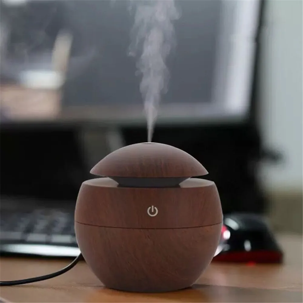 

130ml Aroma Essential Oil Diffuser Ultrasonic Air Humidifier with 4 Timer Settings 7 Color Changing LED lamp Whole House Humidi
