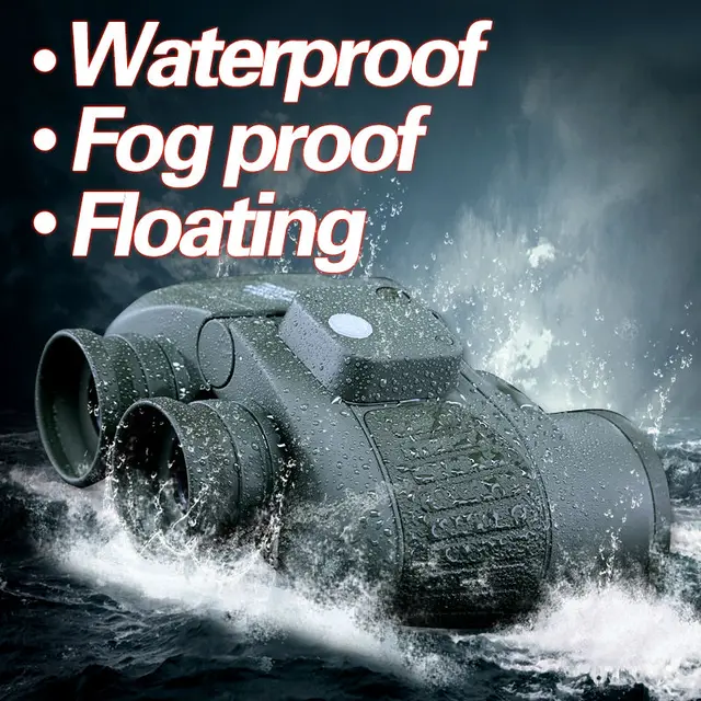 Cheap Military 10x50 HD Marine Binoculars Zoom Rangefinder Compass Telescope Eyepiece Waterproof Nitrogen Army Green USCAMEL