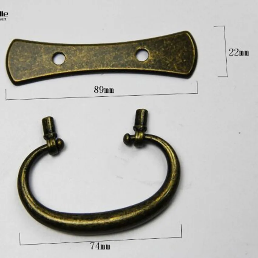38 мм американский стиль ретро твердые выдвижные кольца ящик шкаф для обуви