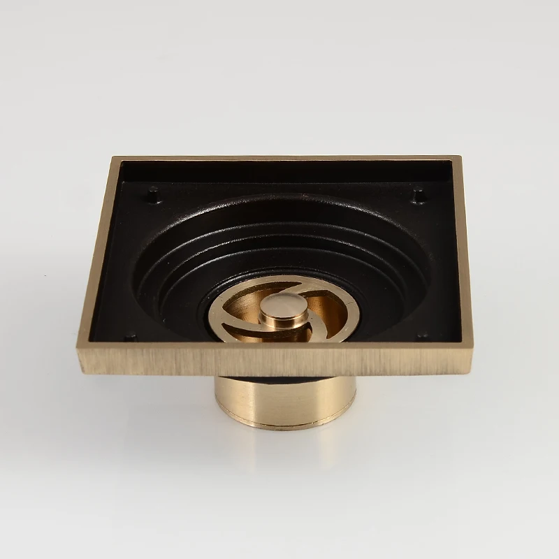 Bathroom Floor Drain Cover Square Antique Brass Toilet Shower Drainer Filter Anti-odor European Tile Insert Floor Waste Grates Bathroom Floor Drain Cover Square Antique Brass Toilet Shower Drainer Filter Anti-odor European Tile Insert Floor Waste Grates