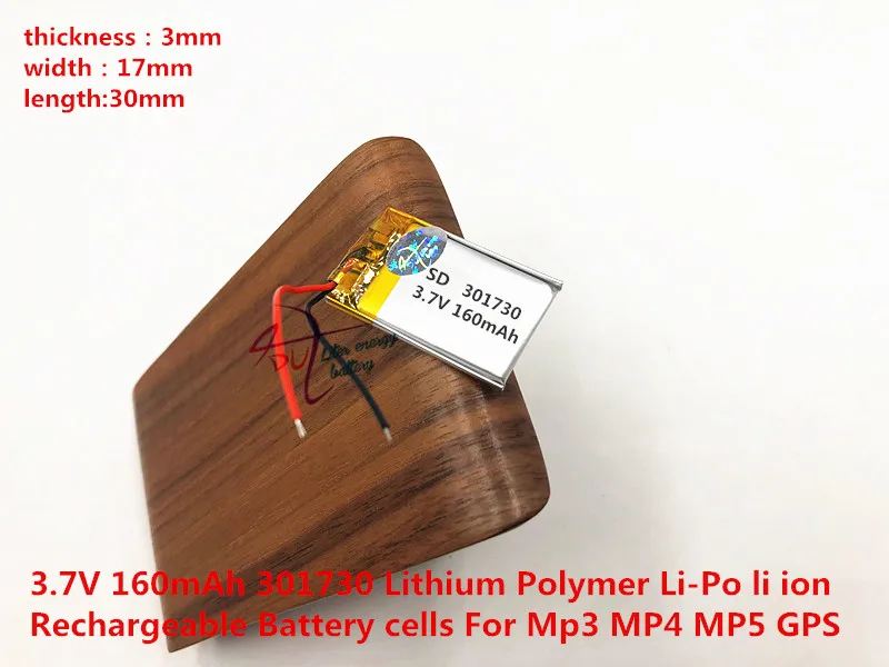 

best battery brand 3.7V Lithium polymer battery 301730 031730 160mah MP3 MP4 MP5 Bluetooth cell battery recorder Sound card