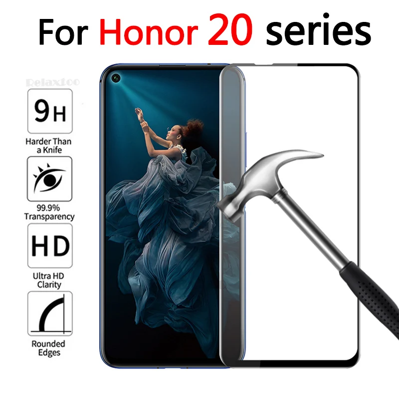 For Huawei Honor View 20 honor20 pro Full Cover Tempered glass Screen Protector huawey View20 Protective Protection film | Мобильные